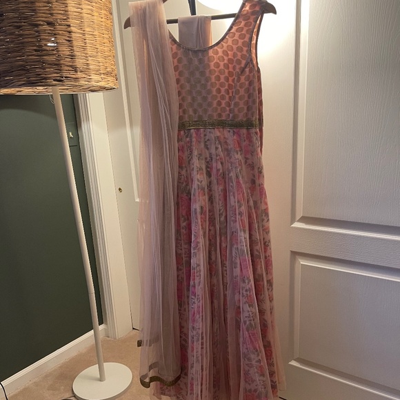 Soft pink Anarkali - Picture 1 of 6